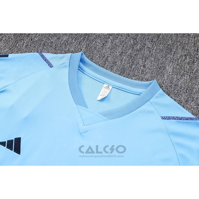 Tuta da Track Argentina Manica Corta 2023-2024 Blu - Pantaloncini